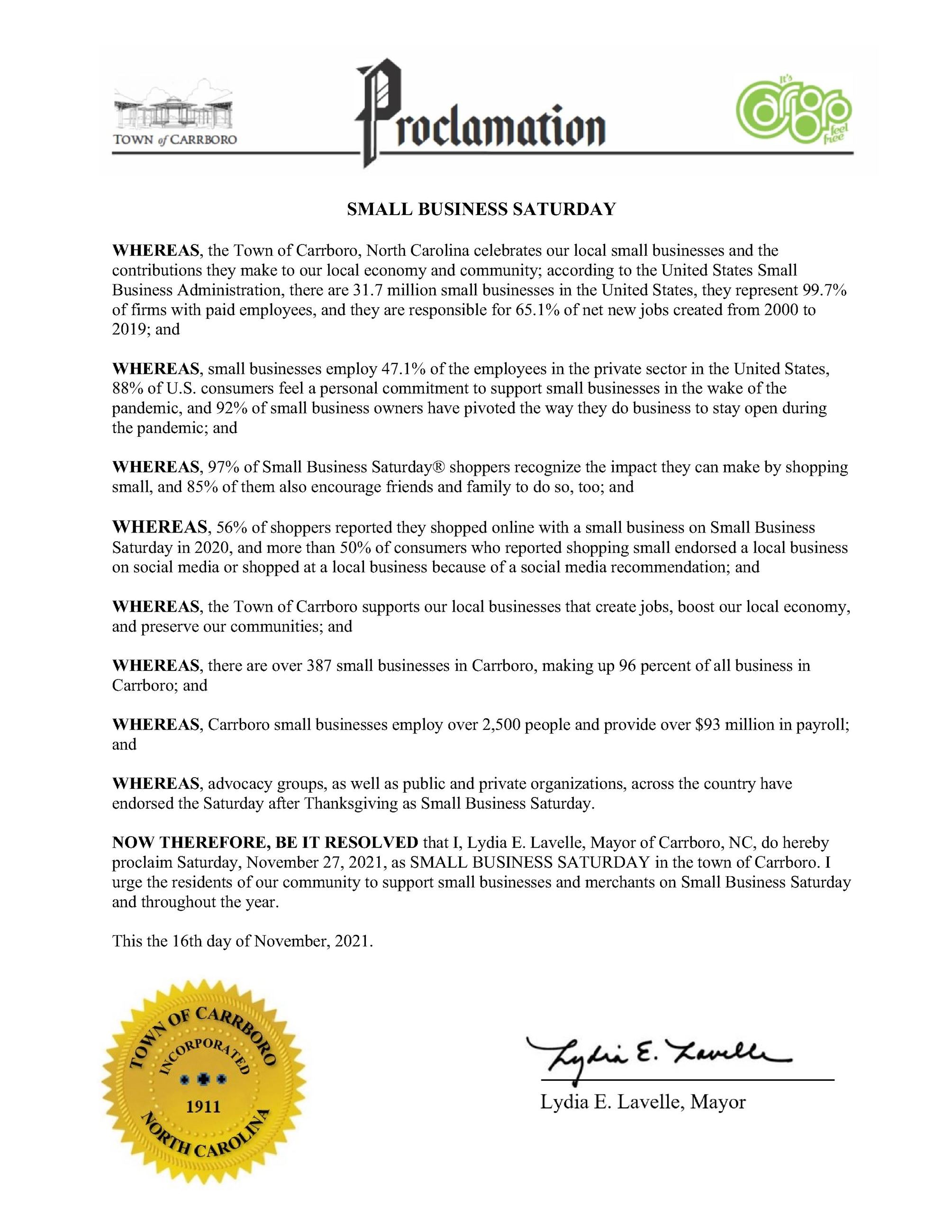 2021 Small Business Saturday